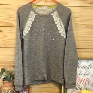 Gray sparkly sweater